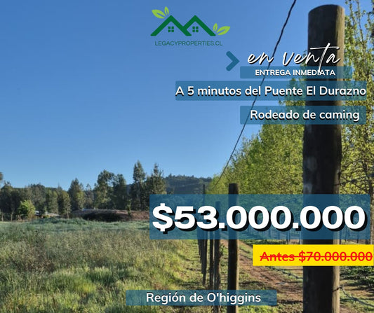 Terreno-cerca al puente El Durazno